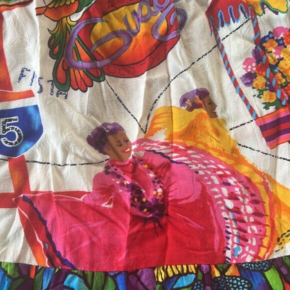 Jams World La Cocina Hattie Skirt Womens Medium 8 10 colorful stretch tropical - Picture 7 of 9